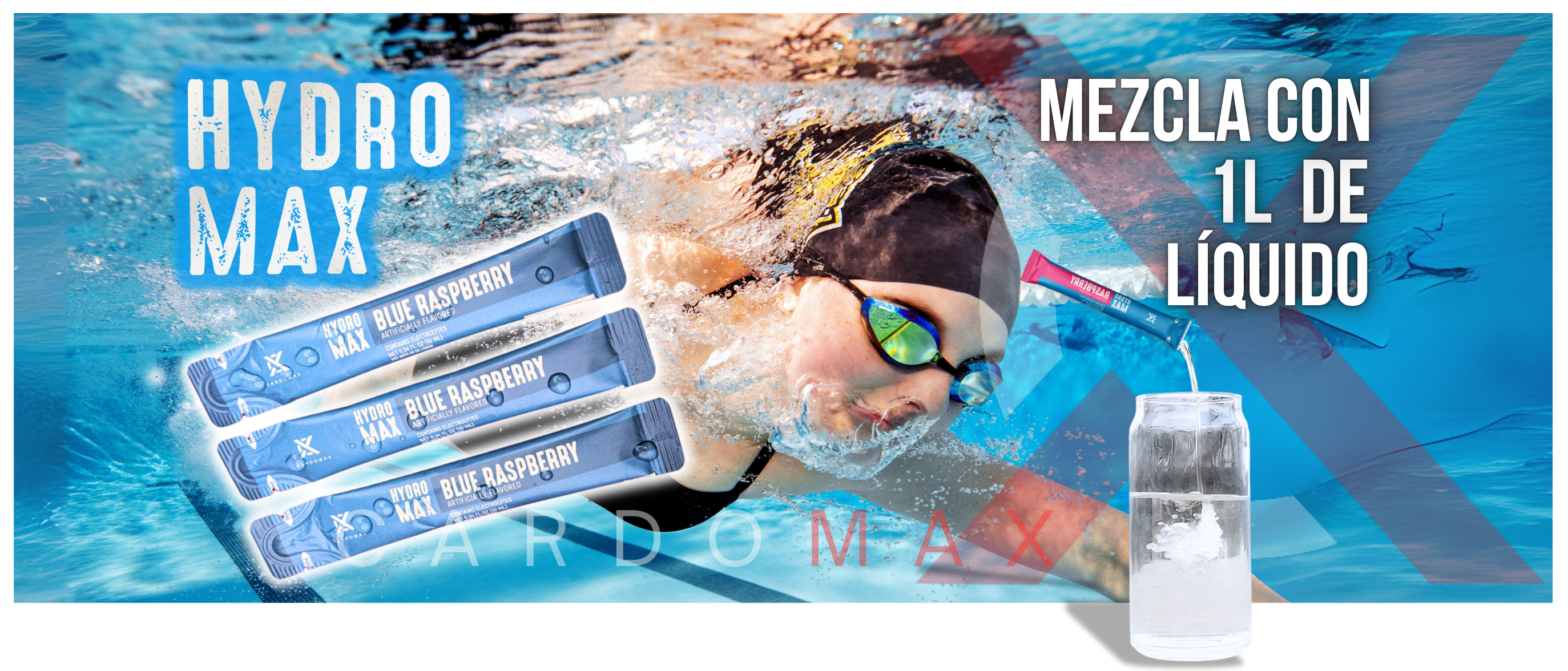 Cardomax Hydro Max - Mezcla con 1L de Líquido - Hidratación en deportes acuáticos